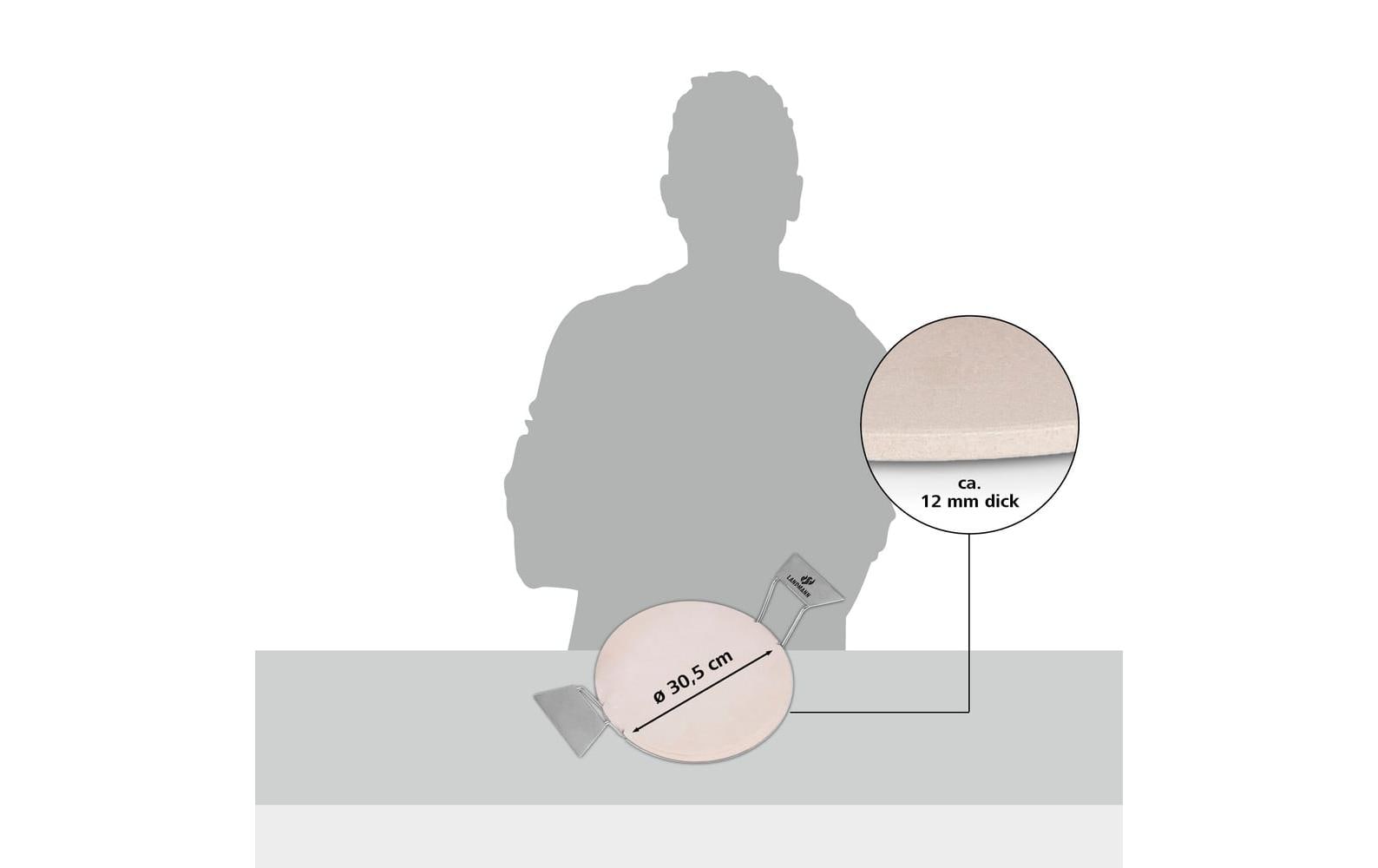 Landmann Pizzastein-Set 3-tlg. Rund