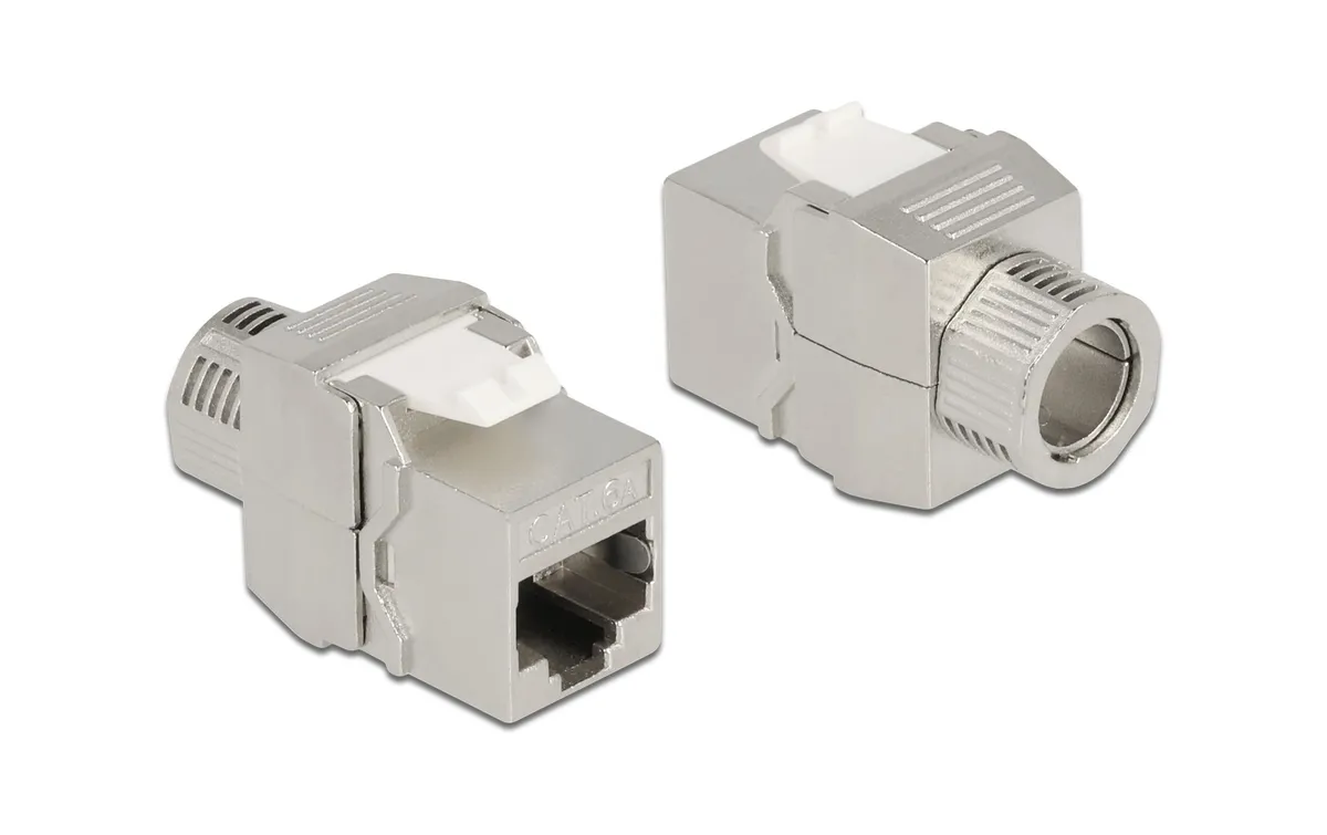 Delock Keystone-Modul RJ45 LSA, Cat.6A werkzeugfrei, geschirmt Delock Keystone-Modul RJ45 LSA, Cat.6A werkzeugfrei, geschirmt
