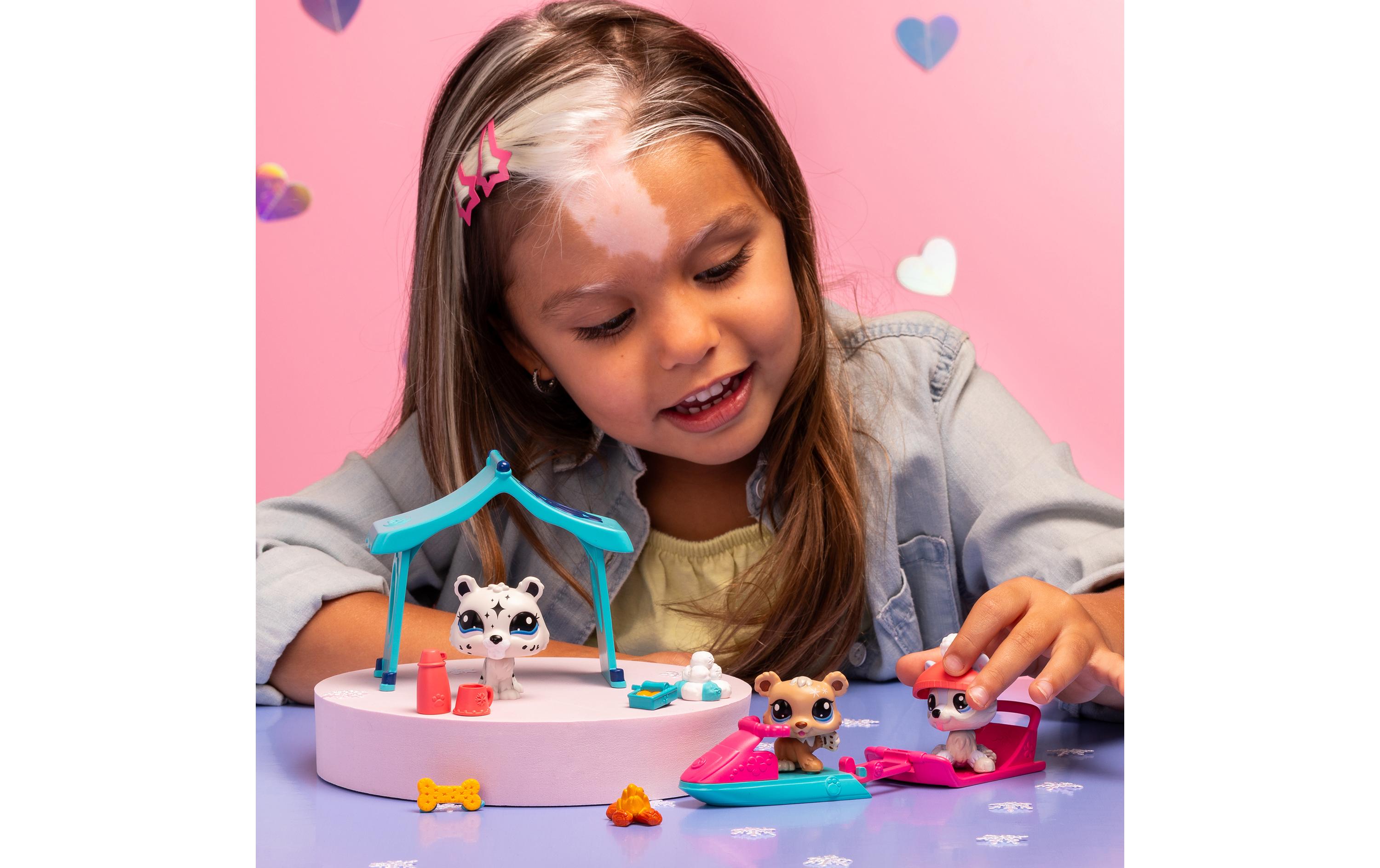 BANDAI Littlest Pet Shop Set Pets Schnee & Accessoires