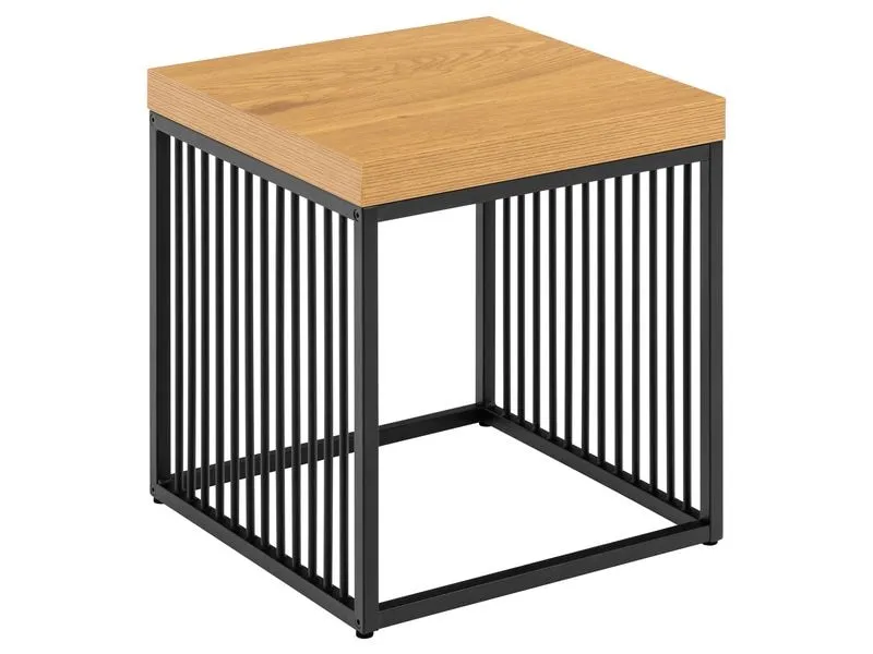 AC Design Beistelltisch Strington 40 x 40 x 42 cm, Braun/Schwarz