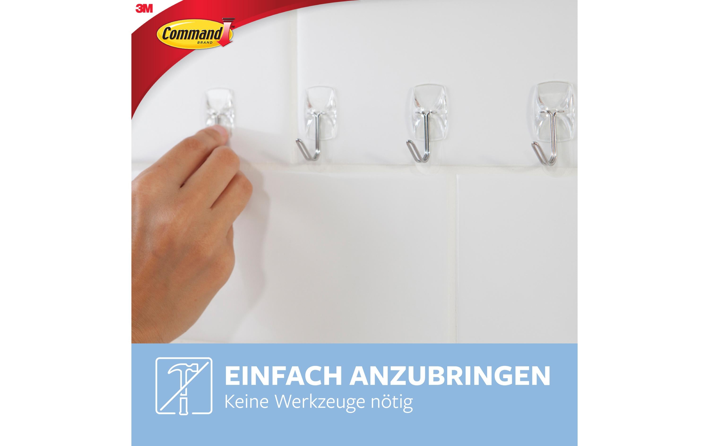 Command Klebehaken 0.225 kg, Transparent, 5 Stück