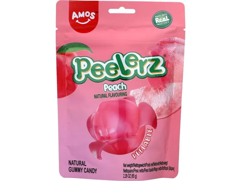 Amos Fruchtgummi Peelerz Peach 65 g Amos Fruchtgummi Peelerz Peach 65 g