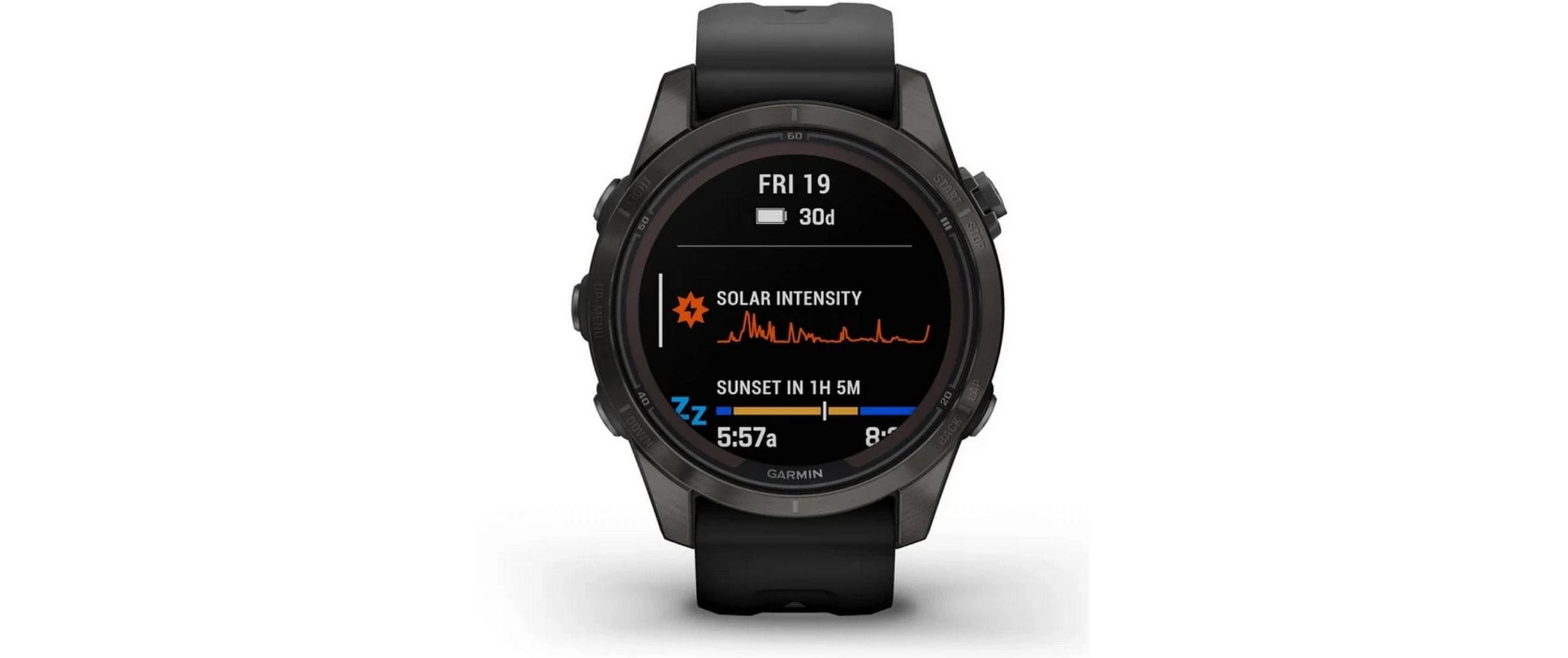 GARMIN GPS-Sportuhr Fenix 7S Pro Sapphire Solar Edition Schwarz GARMIN GPS-Sportuhr Fenix 7S Pro Sapphire Solar Edition Schwarz