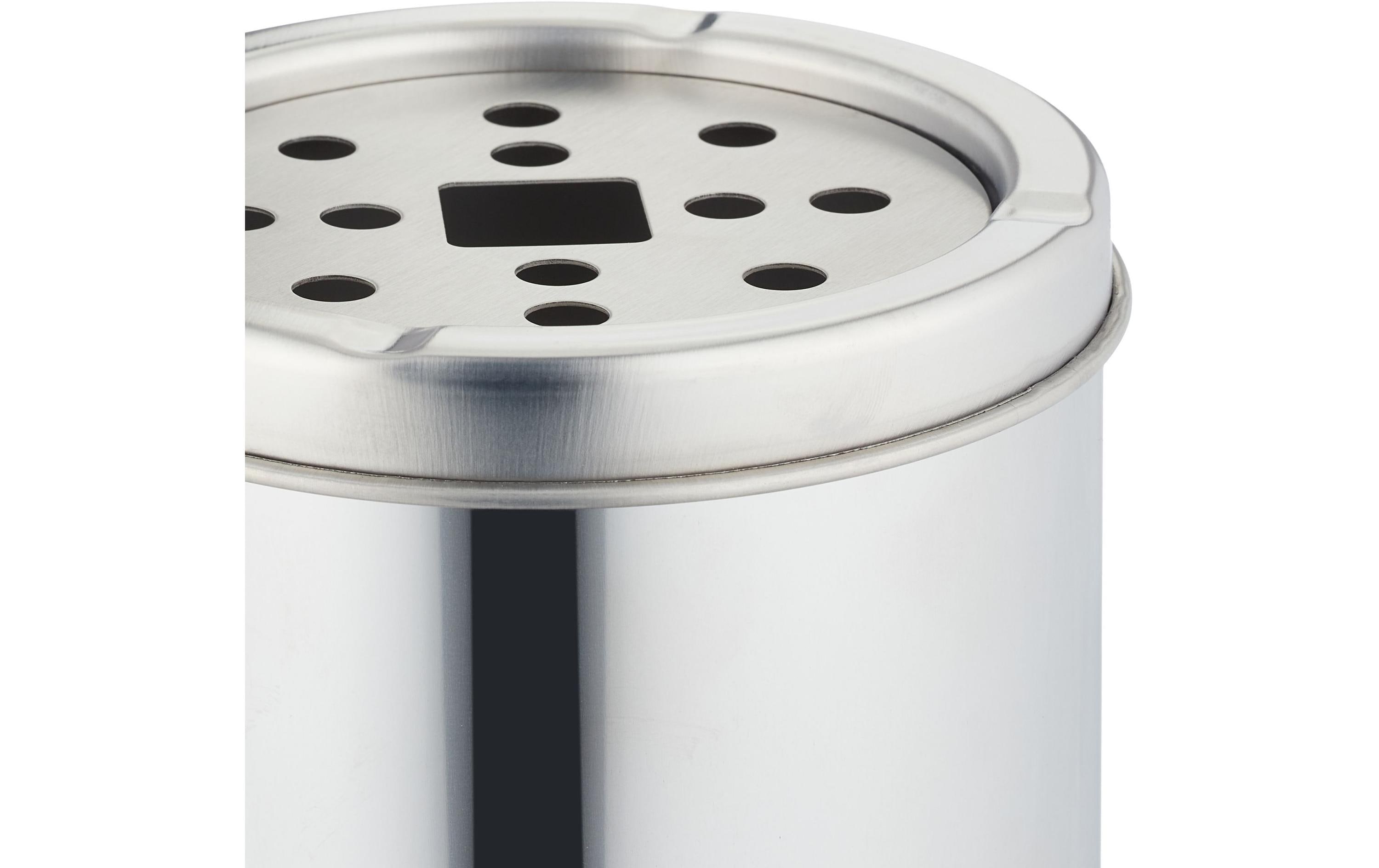 relaxdays Standascher aus Edelstahl Silber