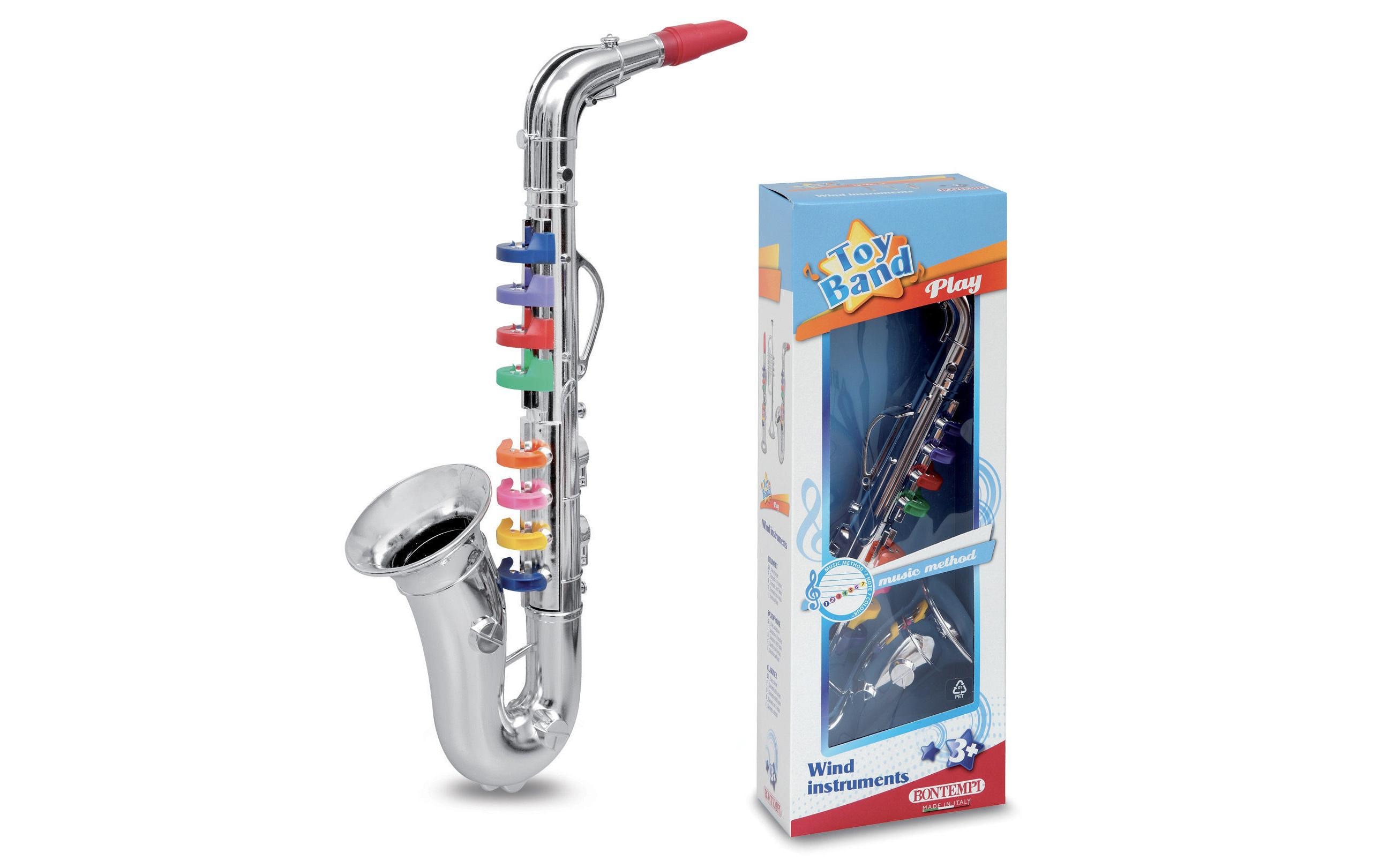Bontempi Musikinstrument Saxophon mit 8 farbigen Tasten