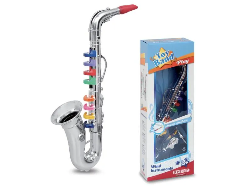 Bontempi Musikinstrument Saxophon mit 8 farbigen Tasten Bontempi Musikinstrument Saxophon mit 8 farbigen Tasten