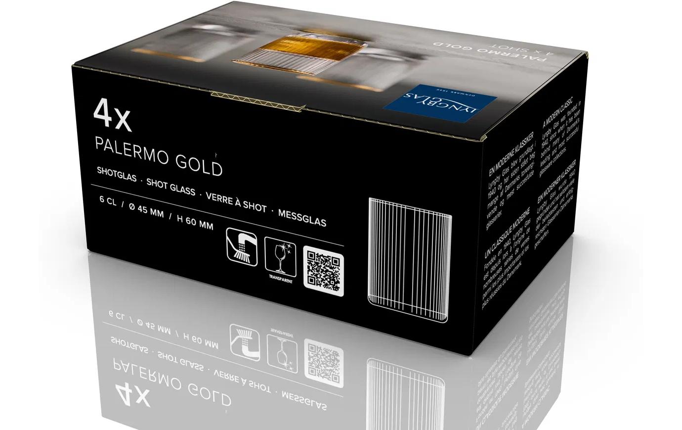 Lyngby Schnapsglas Palermo Gold 6 cl, 6er Set