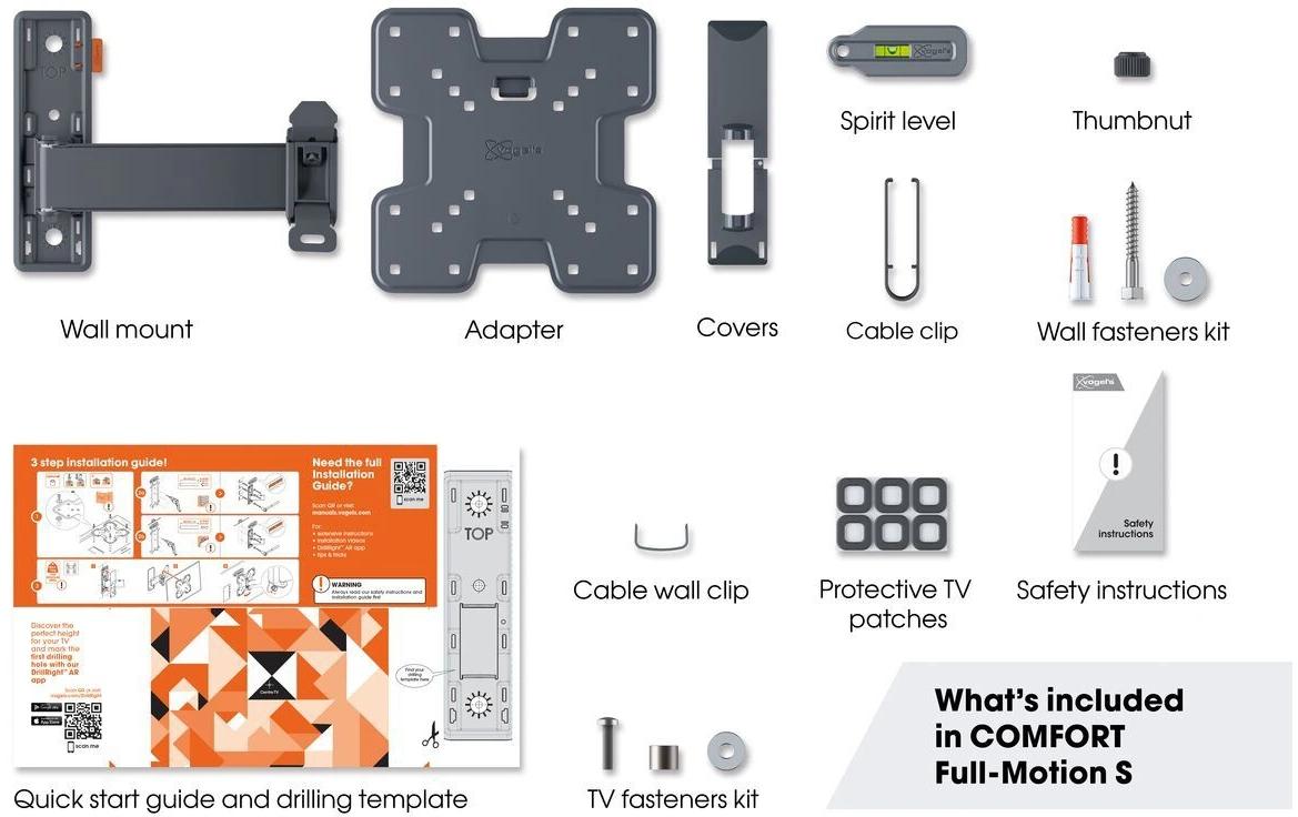 Vogel's Wandhalterung COMFORT TVM 3225B Schwarz Vogel's Wandhalterung COMFORT TVM 3225B Schwarz