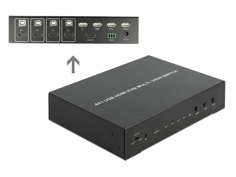 Delock KVM Switch 4 in 1 Multiview Switch 4 Port