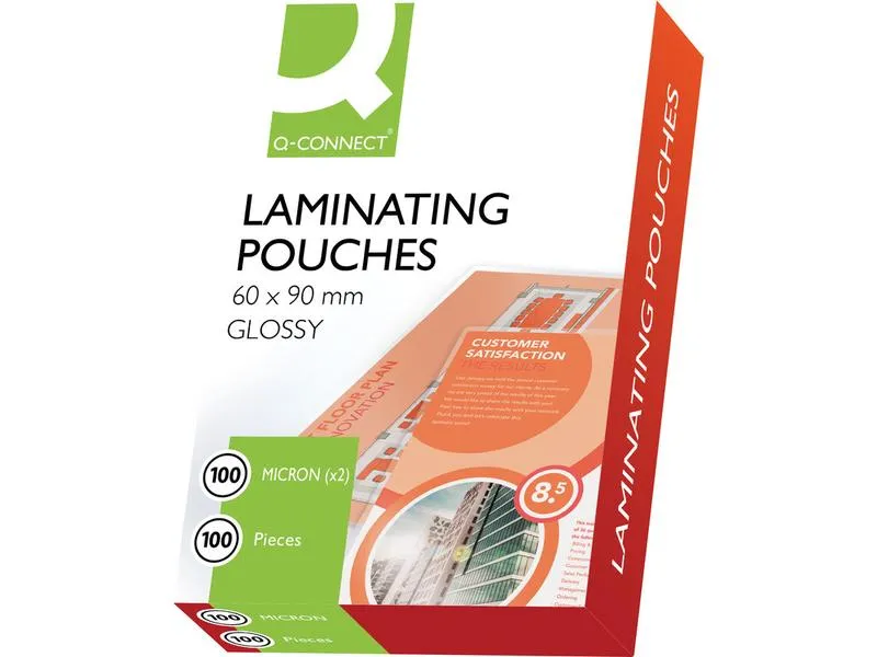 CONNECT Laminierfolie 60 x 90 mm, 100 µm, 100 Stück, Glänzend CONNECT Laminierfolie 60 x 90 mm, 100 µm, 100 Stück, Glänzend