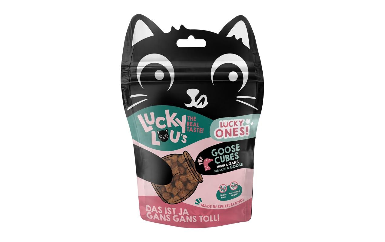 Lucky Lou Katzen-Snack Lucky Ones Cubes Huhn & Gans, 80 g