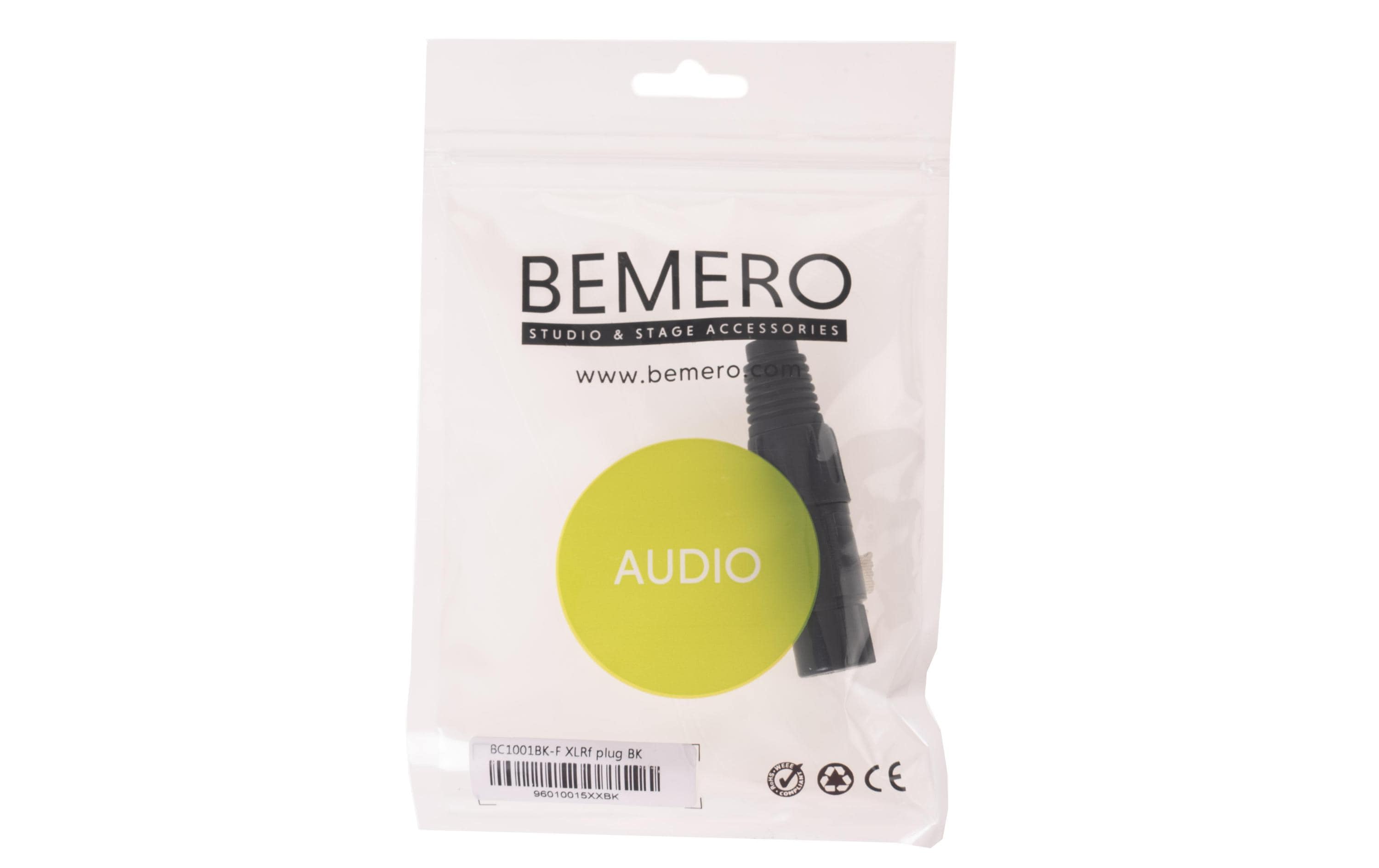 Bemero Stecker BC1001BK-F 3-Pol XLRf female Stecker schwarz