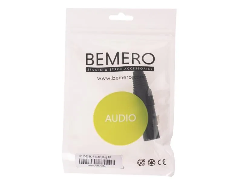 Bemero Stecker BC1001BK-F 3-Pol XLRf female Stecker schwarz Bemero Stecker BC1001BK-F 3-Pol XLRf female Stecker schwarz