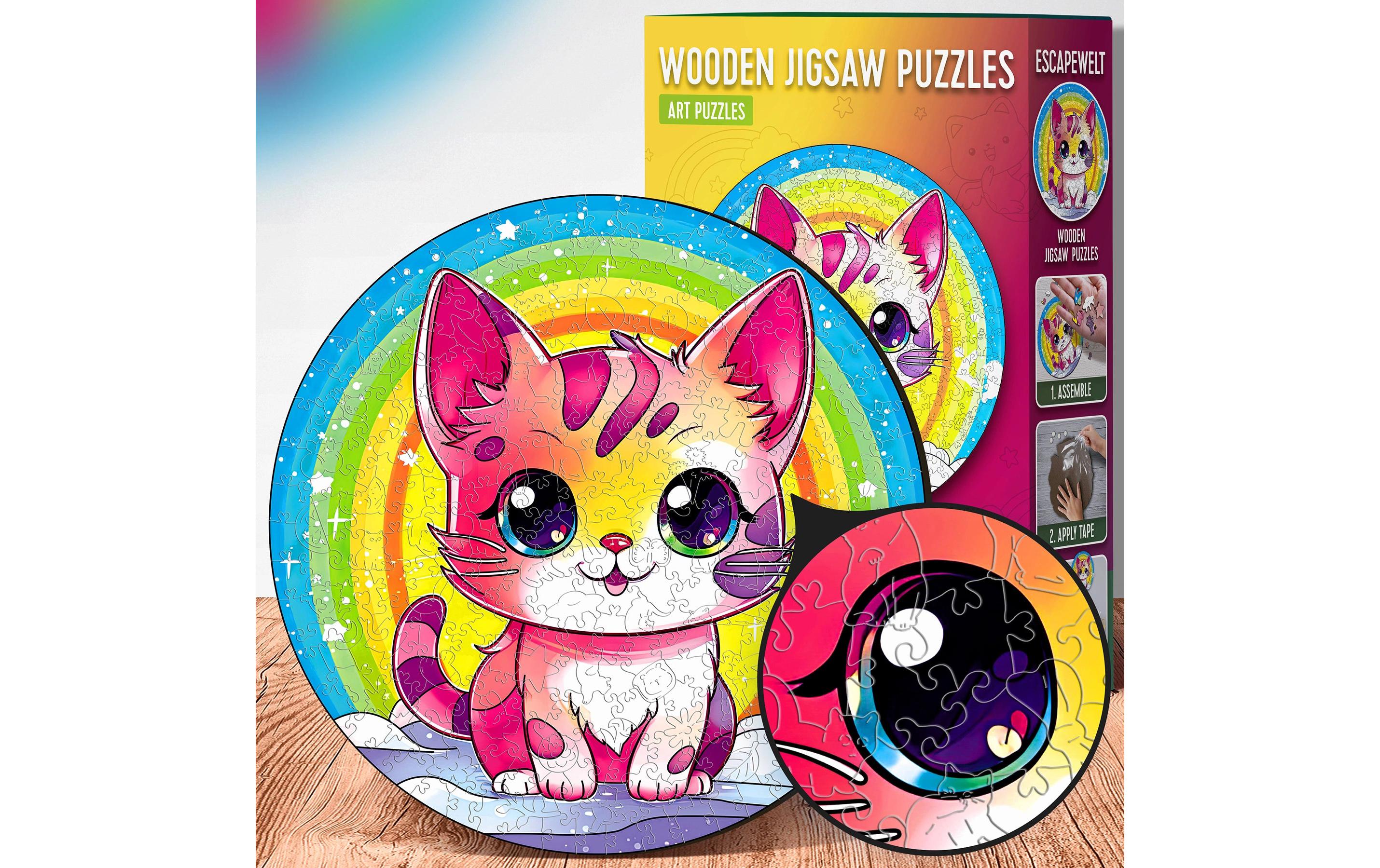 Escape Welt Holz-Puzzle Kätzchen