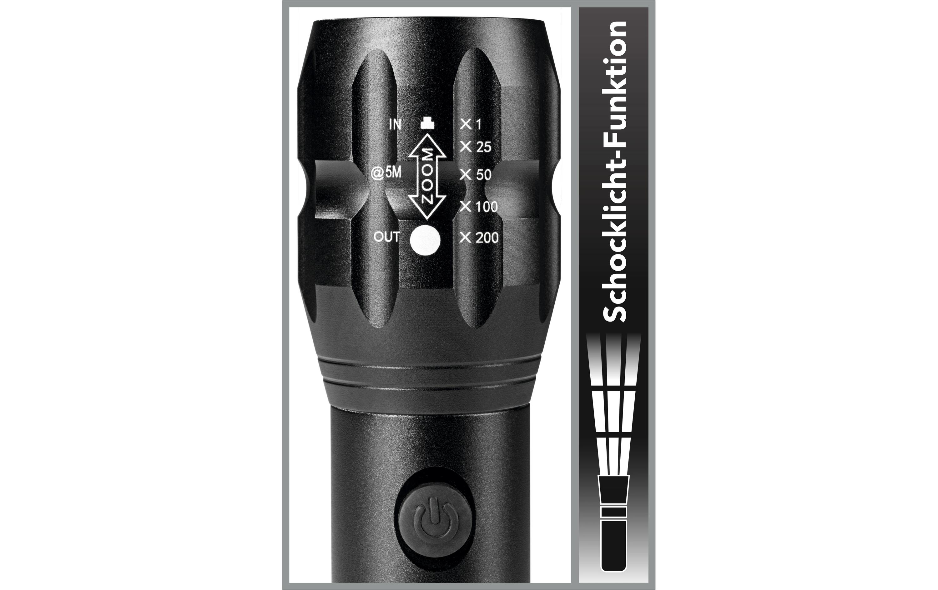 MAXXmee MAXXMEE Power-Taschenlampe 3.7 V 1800 mAh Schwarz