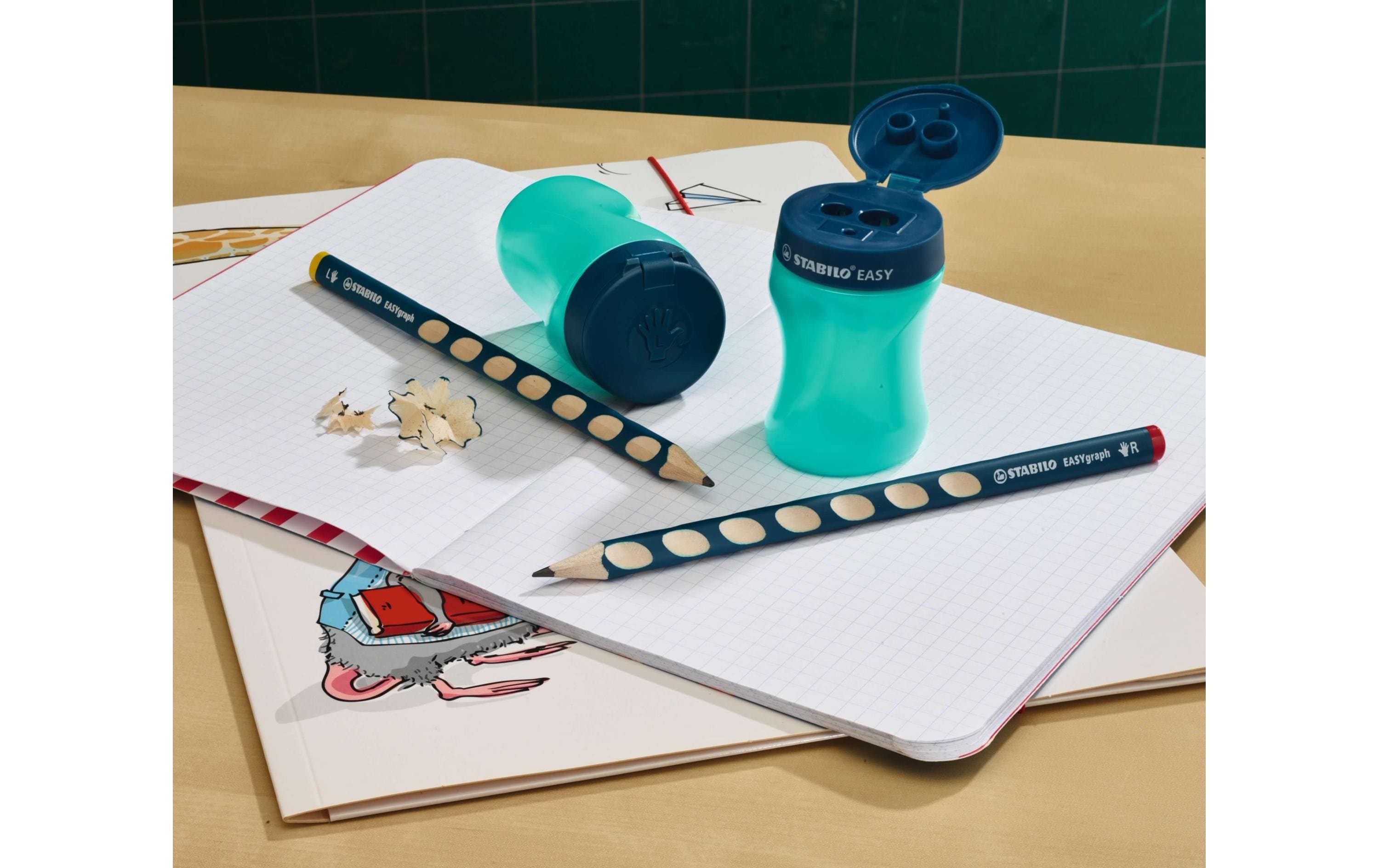 STABILO Spitzer EASYsharpener 3 in 1 für Rechtshänder Grün