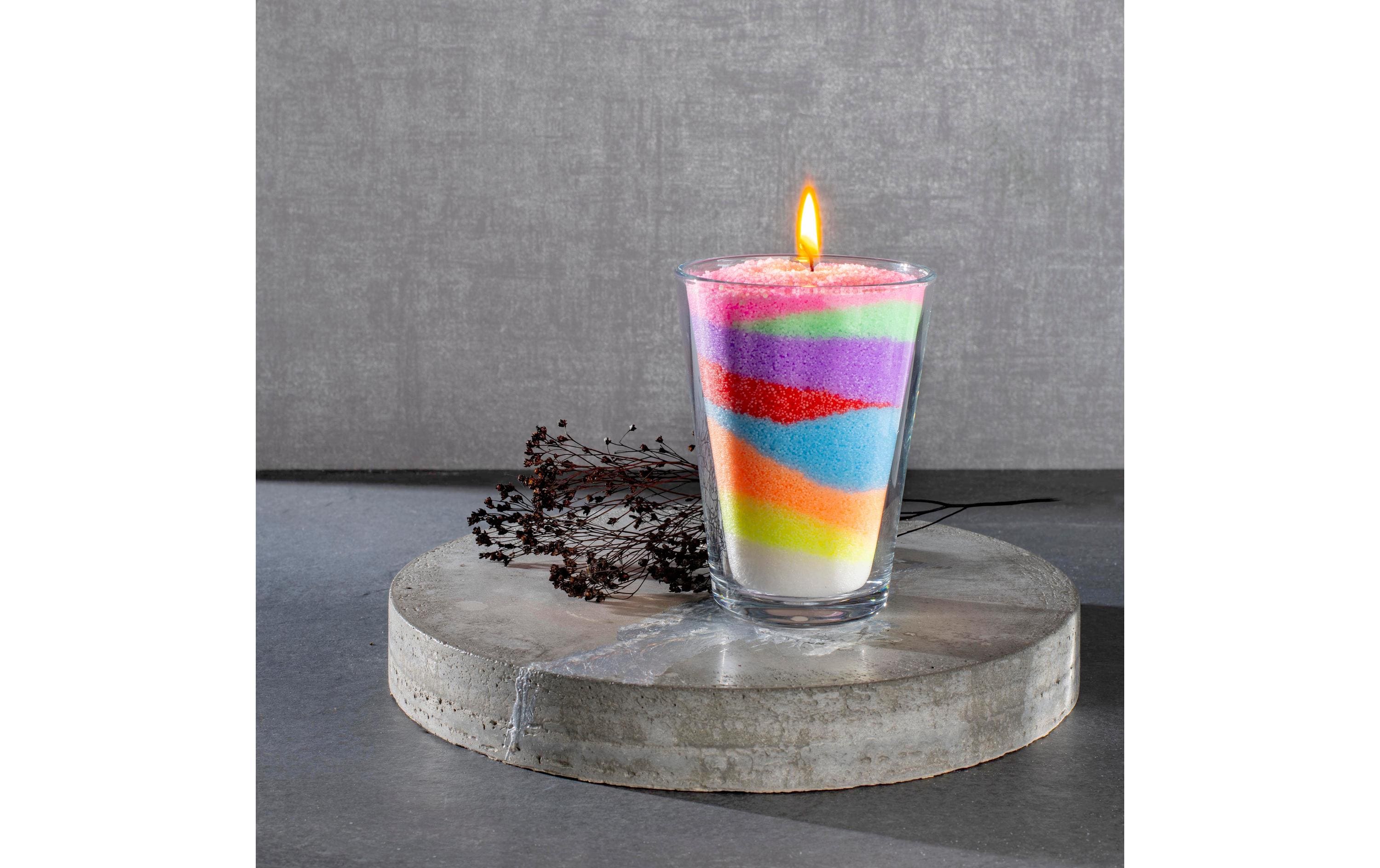 Glorex Kerzendocht mit Kerzensand 70g, Hellblau