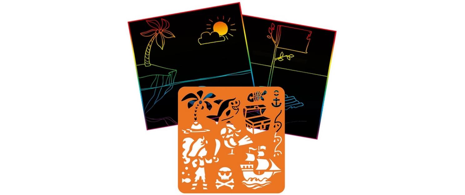Avenue Mandarine Bastelset Graffy Scratch Piraten Avenue Mandarine Bastelset Graffy Scratch Piraten