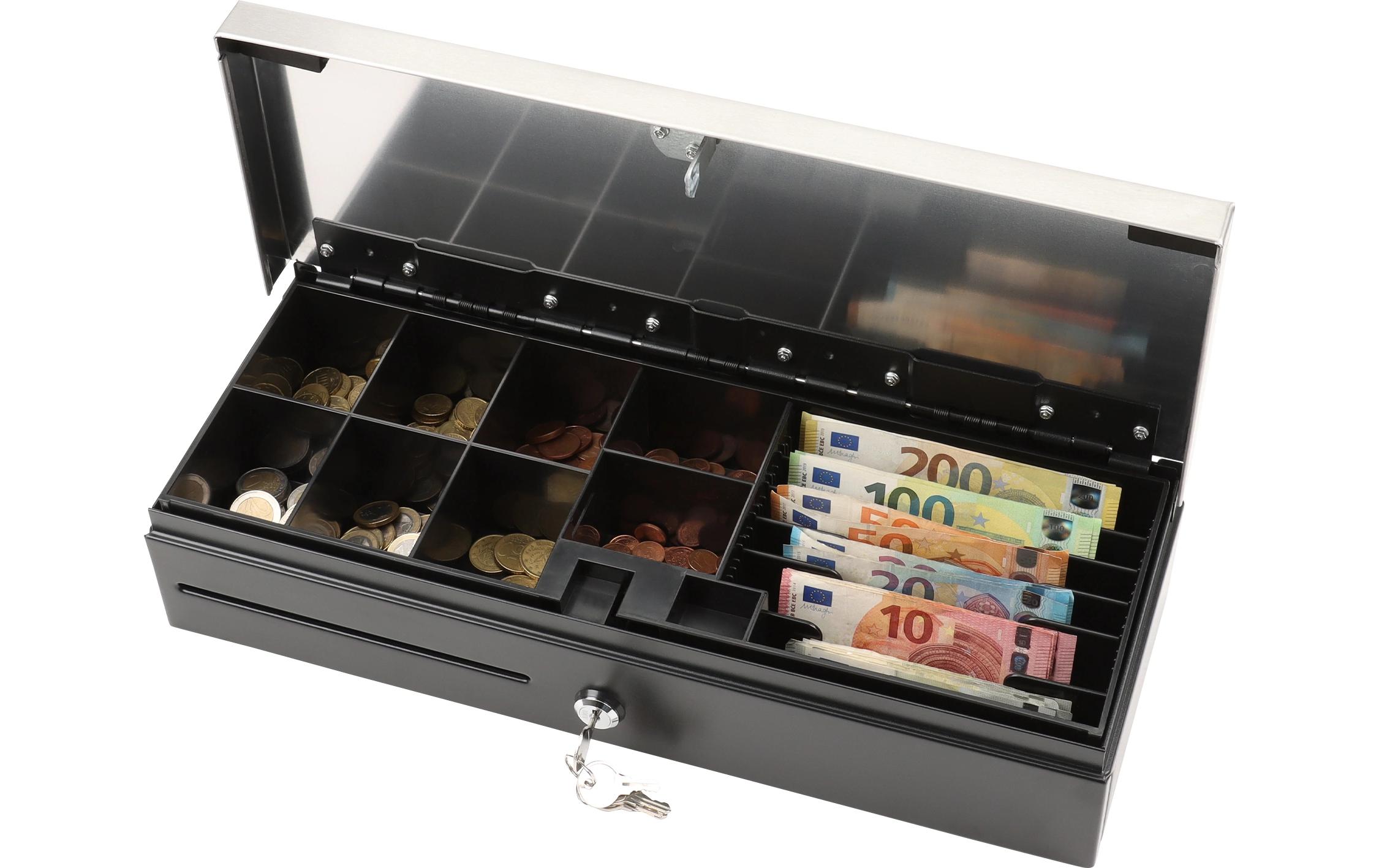 Olympia Kassenschublade HS-170S Schwarz/Edelstahl