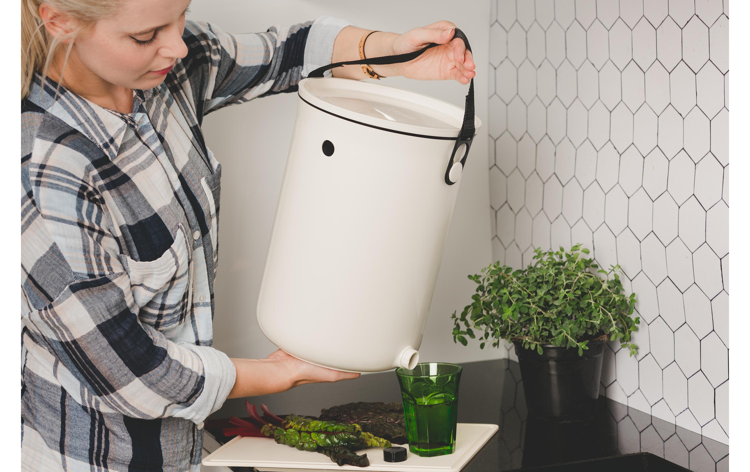 Bokashi Komposter Organko 2, 2er-Set, Weiss