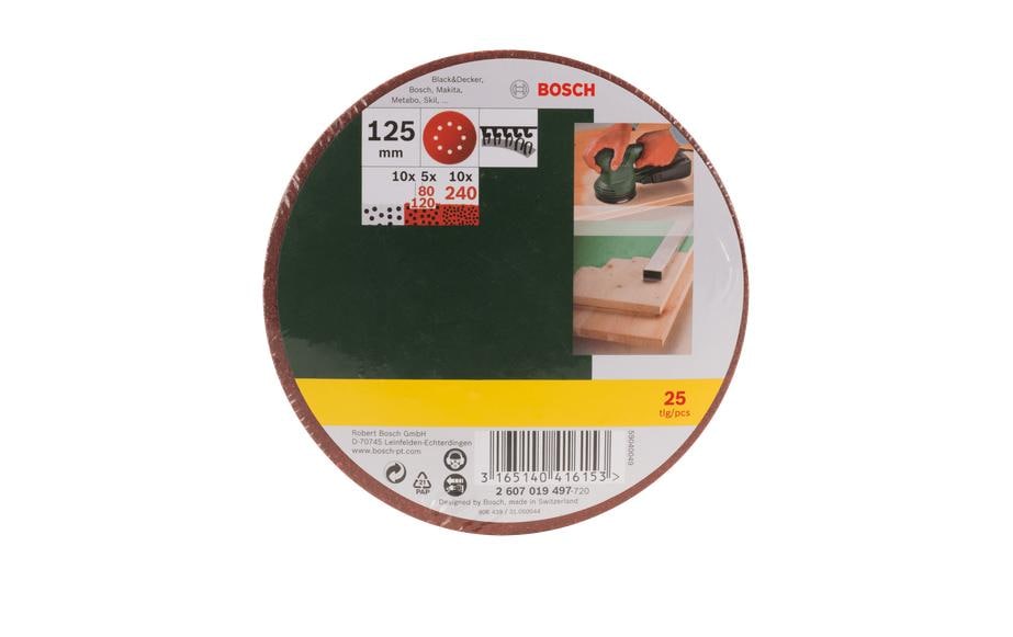 Bosch 25-teiliger Schleifblatt-Set für Exzenterschleifer Bosch 25-teiliger Schleifblatt-Set für Exzenterschleifer