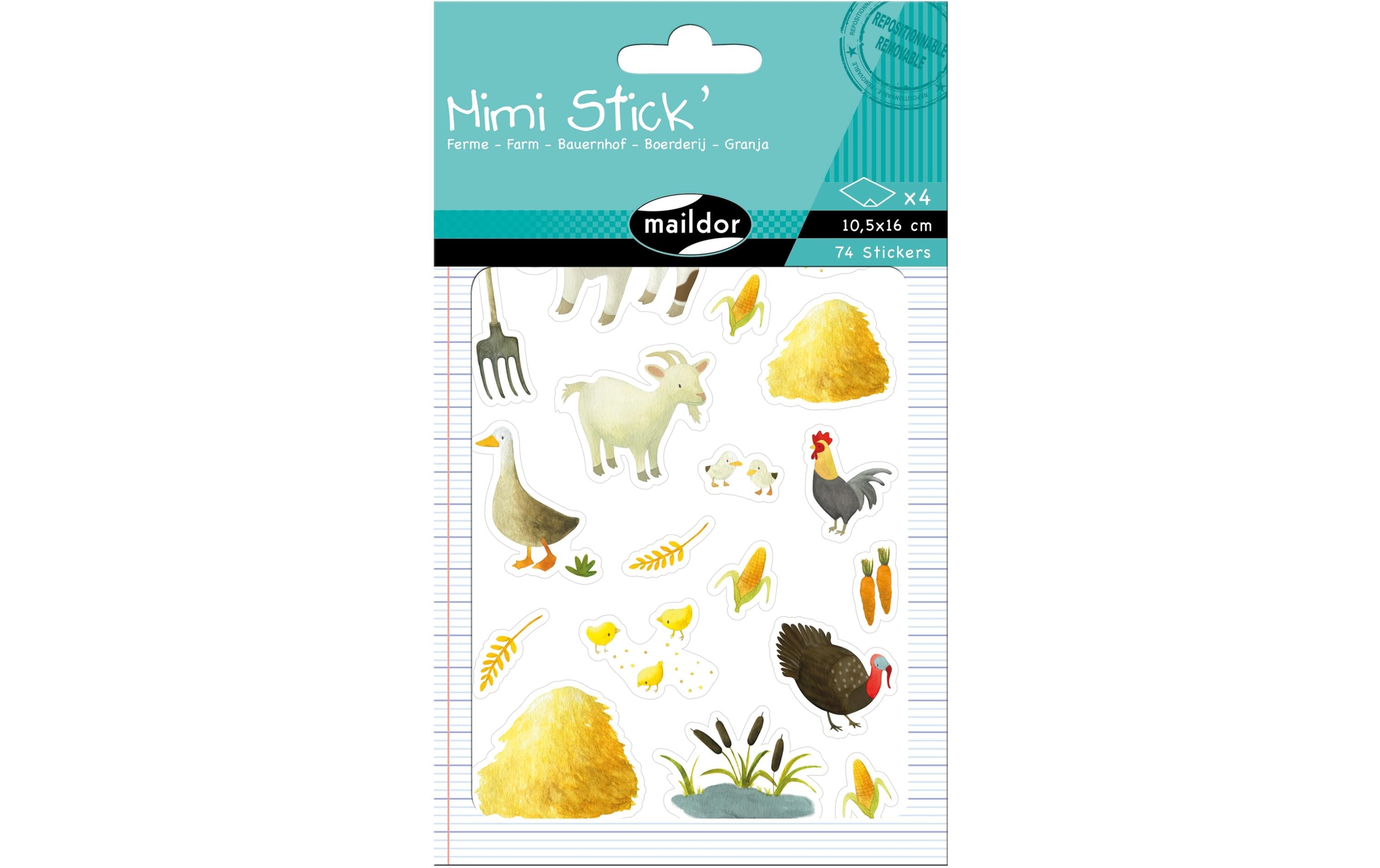 Clairefontaine Motivsticker Mimi Bauernhof 4 Bogen Clairefontaine Motivsticker Mimi Bauernhof 4 Bogen