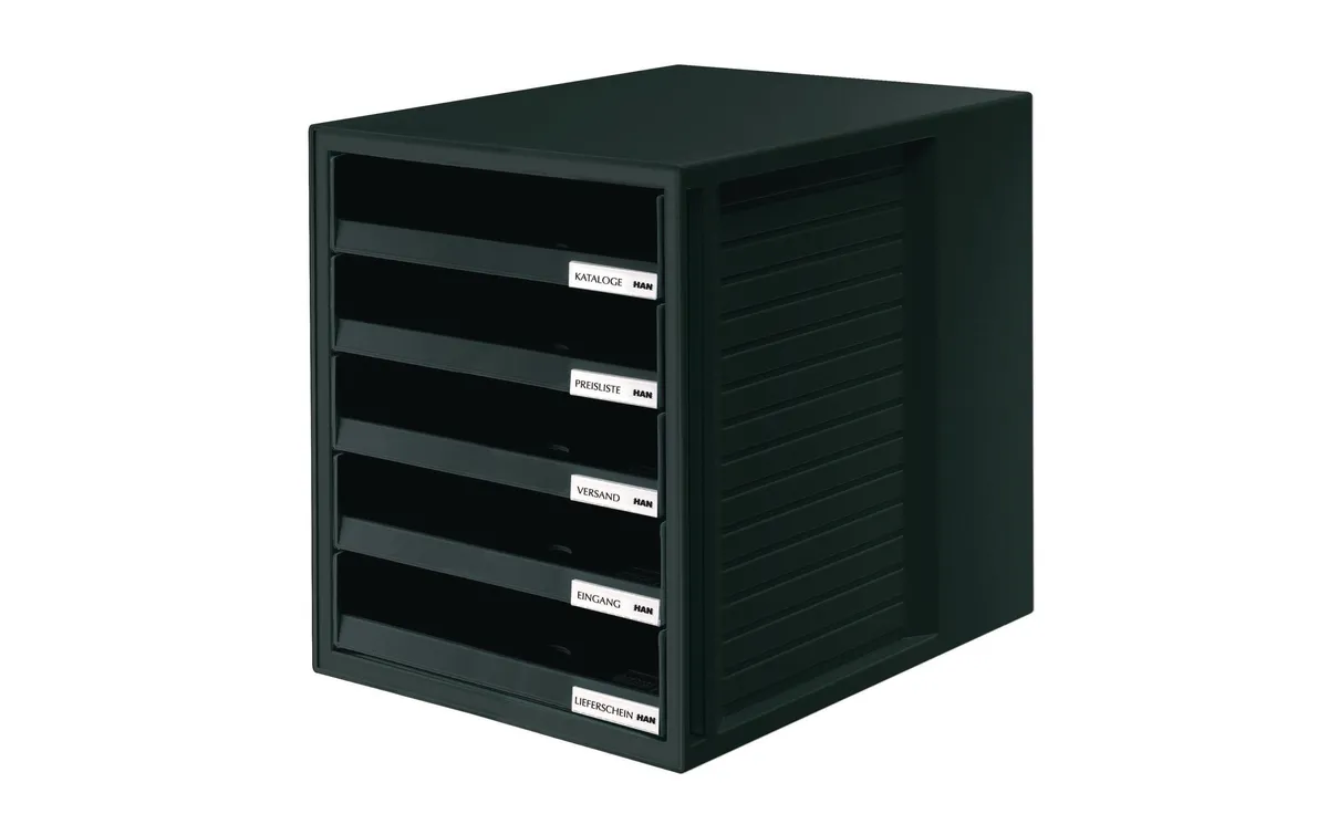 HAN Schubladenbox A4 Schrank-Set, Schwarz HAN Schubladenbox A4 Schrank-Set, Schwarz