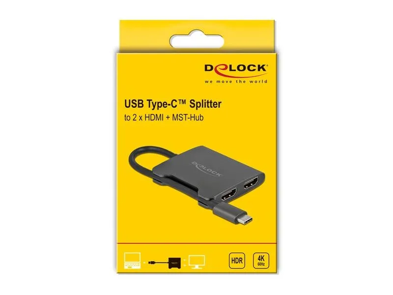 Delock Adapter 4K 60Hz, schwarz USB Type-C - HDMI