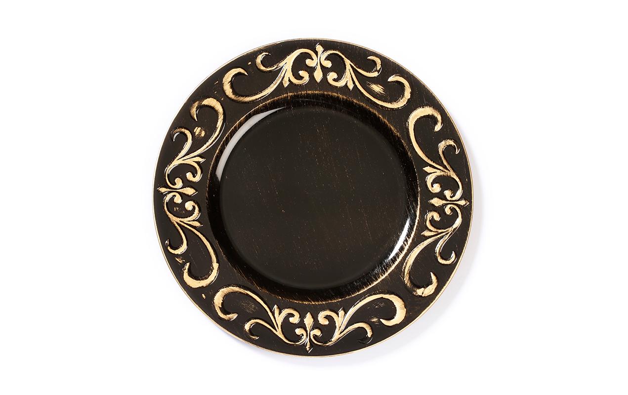 INGES CHRISTMAS DECOR Weihnachtsteller Ø 33 cm, Schwarz