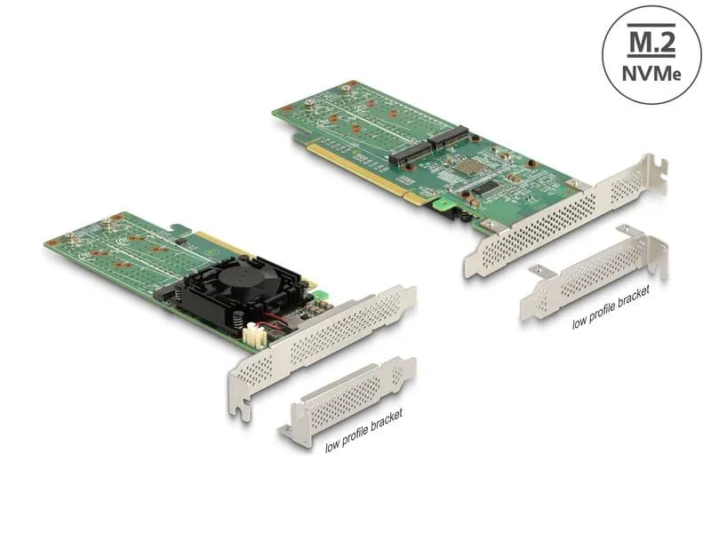 Delock Host Bus Adapter PCI Express x16 - 4x NVMe M.2 Key M Delock Host Bus Adapter PCI Express x16 - 4x NVMe M.2 Key M
