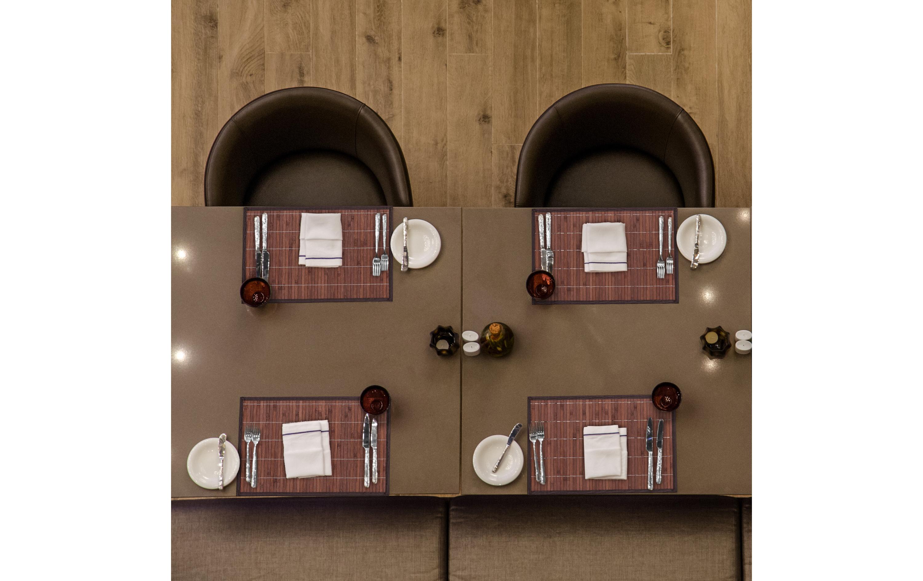 relaxdays Tischset Bambus 45 x 30 cm, Braun, 4 Stück