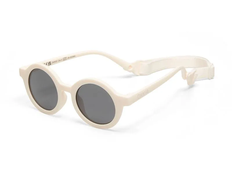OKKIA Kinder-Sonnenbrille Tondo 3-5 Jahre Whister White