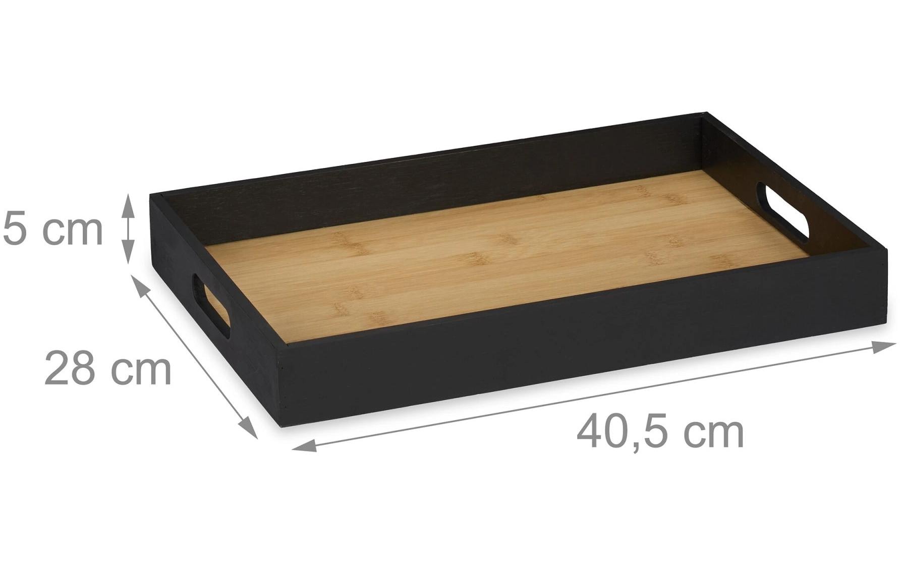 relaxdays Serviertablett Schwarz