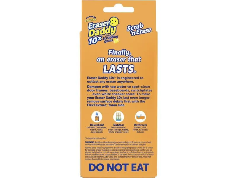 Scrub Daddy Eraser Daddy Melamin Zauberschwamm 2er Pack Scrub Daddy Eraser Daddy Melamin Zauberschwamm 2er Pack