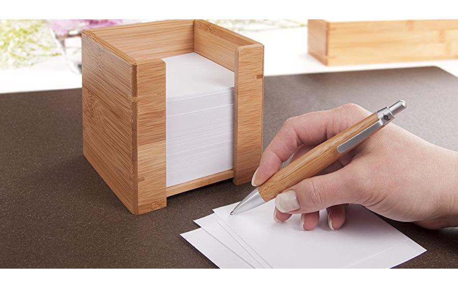 WEDO Notizzettel-Dispenser 900 Blatt, Bambus WEDO Notizzettel-Dispenser 900 Blatt, Bambus