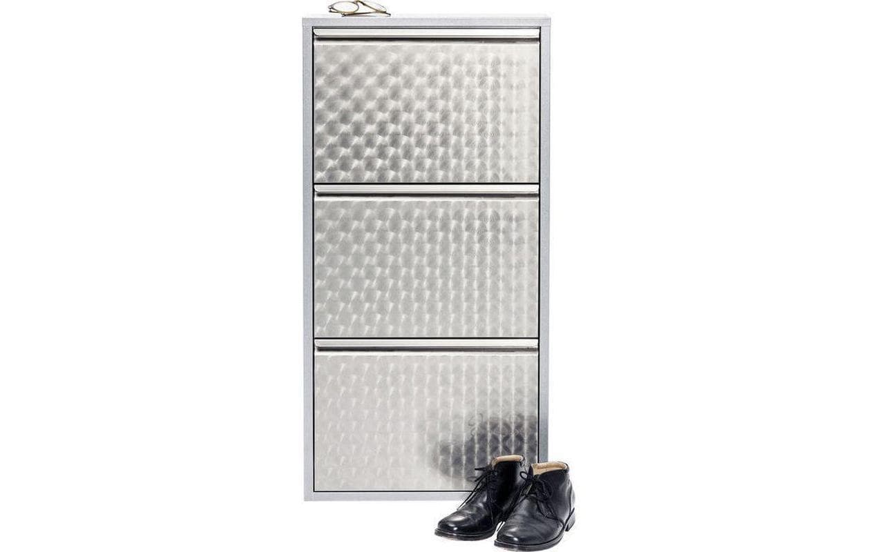 Kare Schuhschrank Caruso 100 x 50 cm, Silber