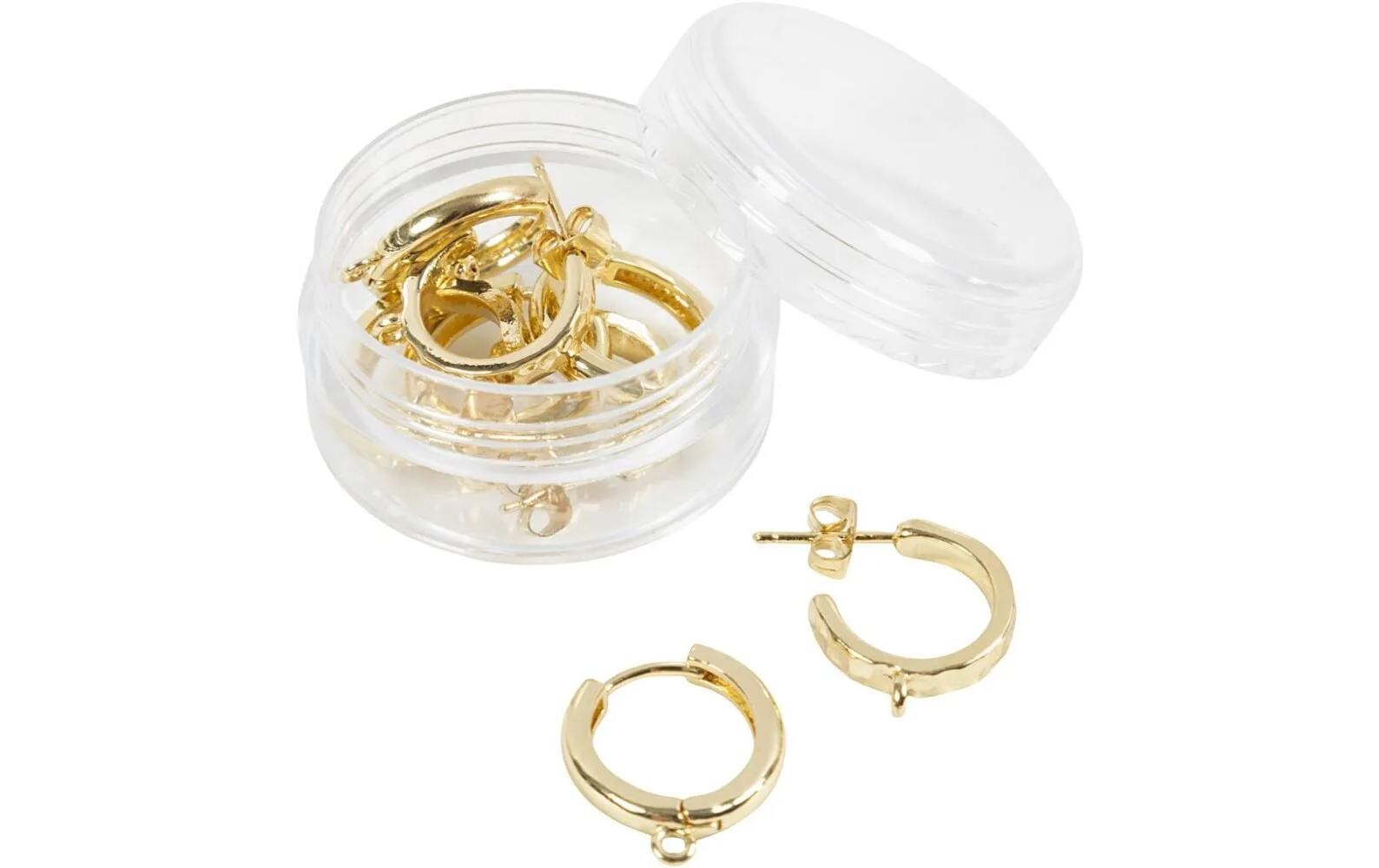 Creativ Company Ohrring 2 x 2 Paar, Vergoldet