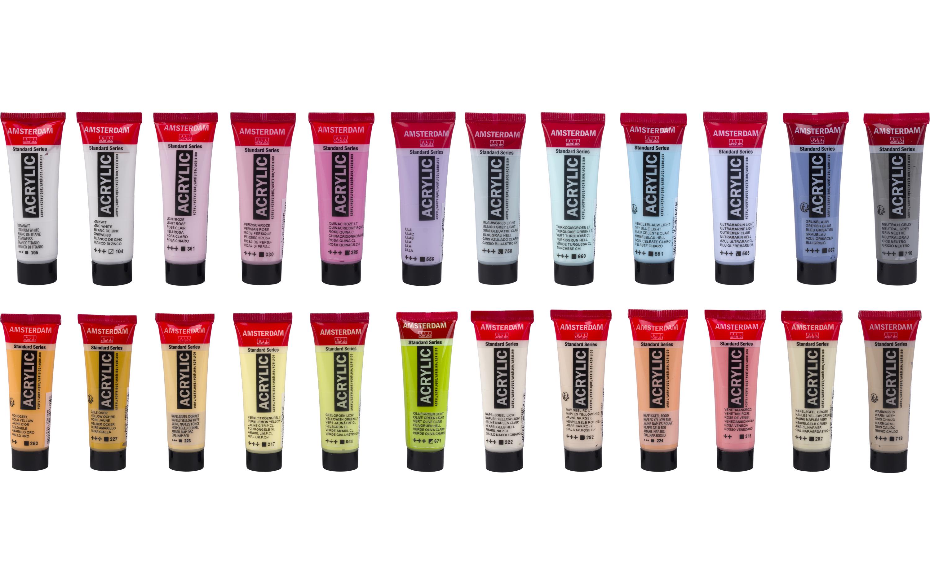 Amsterdam Acrylfarbe Set Soft Colors 24 Tuben à 20 ml