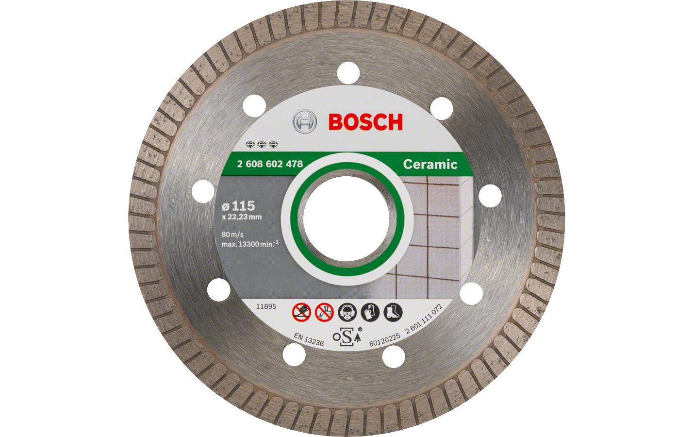 Bosch Professional Diamanttrennscheibe Best for Ceramic, 115 x 1.4 x 7 mm