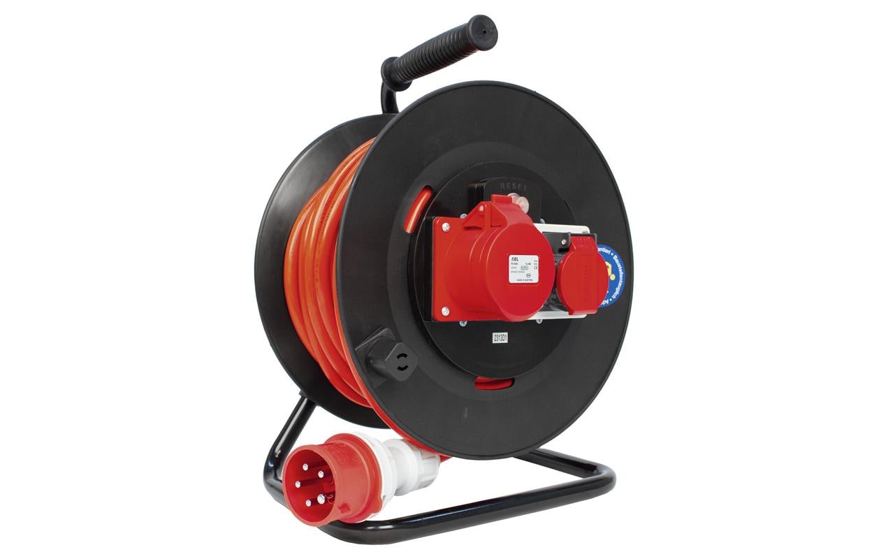 STEFFEN Kabelrolle GR1 33 m CEE16/5 + T25, Schwarz