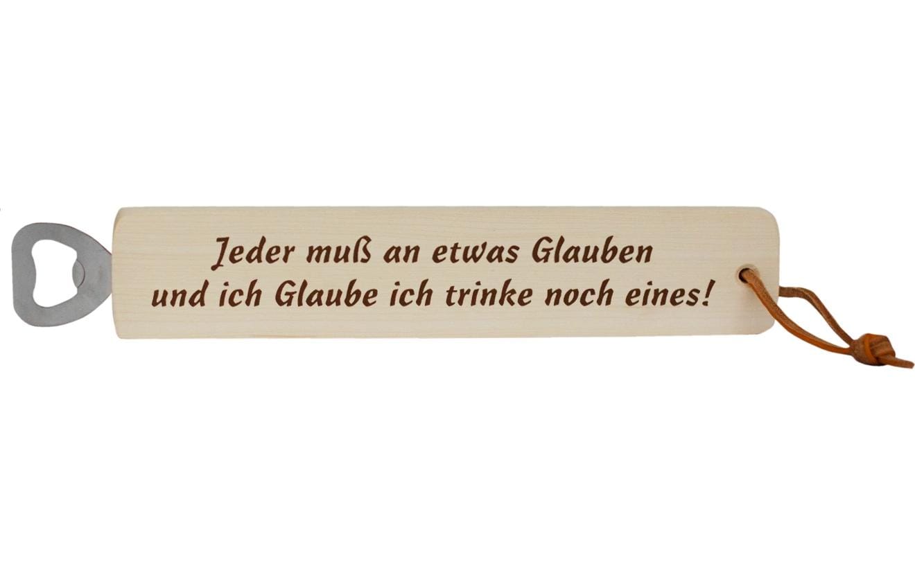 Trendcompany Flaschenöffner Glauben & Trinken, 29 cm