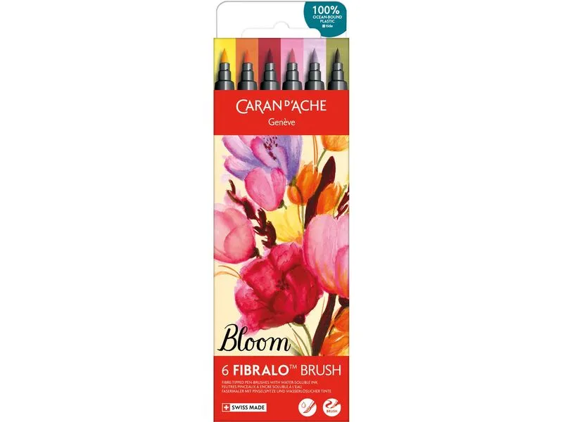 Caran d'Ache Filzstift Set Fibralo Brush Bloom 6-teilig Caran d'Ache Filzstift Set Fibralo Brush Bloom 6-teilig