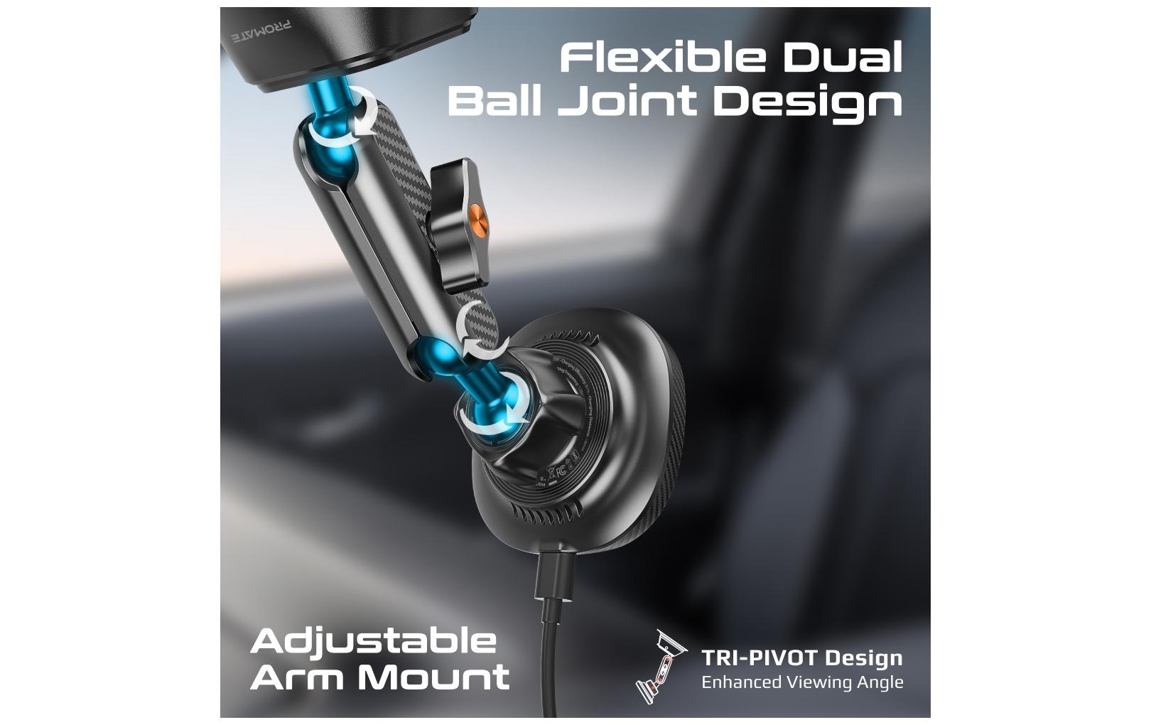 Promate Smartphone-Halterung FlexDrive Qi2