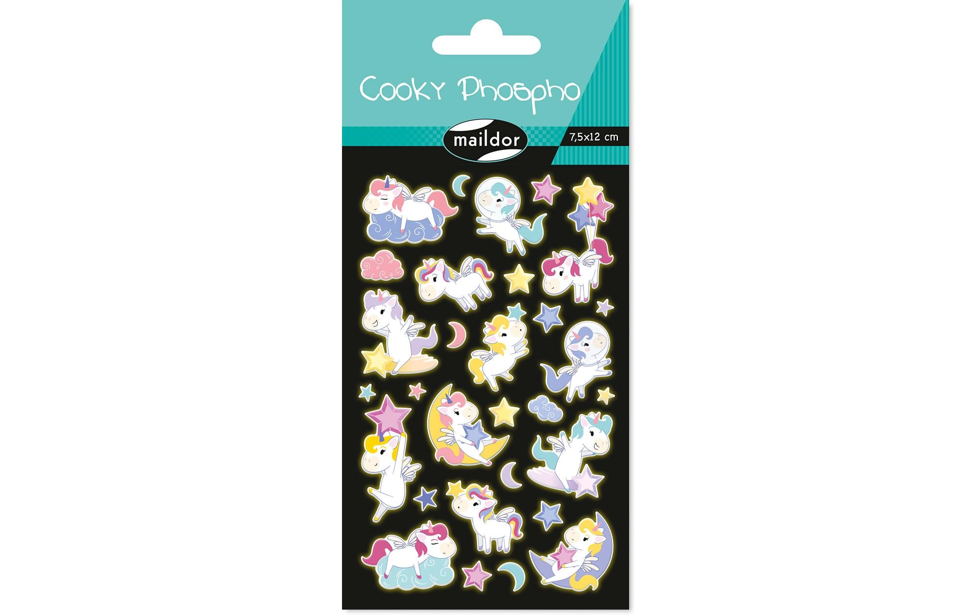 Clairefontaine Motivsticker Phospho Einhorn