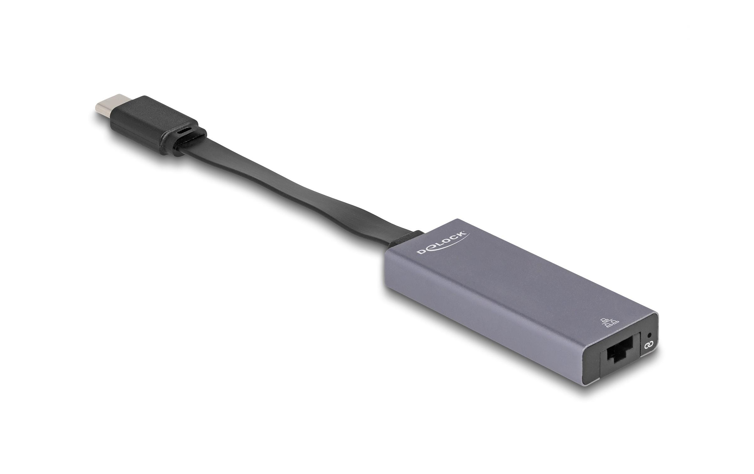 Delock Netzwerk-Adapter USB Typ-C - RJ45, 2.5 Gbps