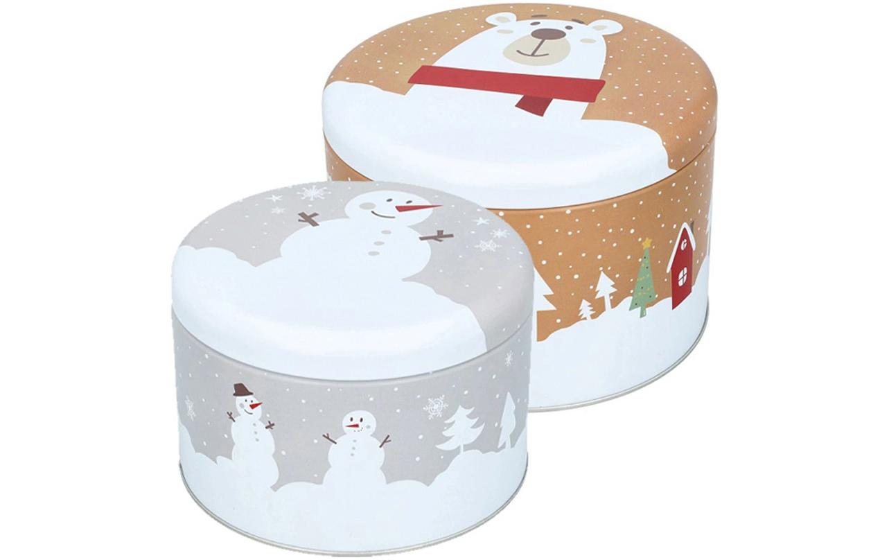 RBV Birkmann Guetzli-Dose Christmas Animals 2-teilig LØ15 cm, XLØ18 cm