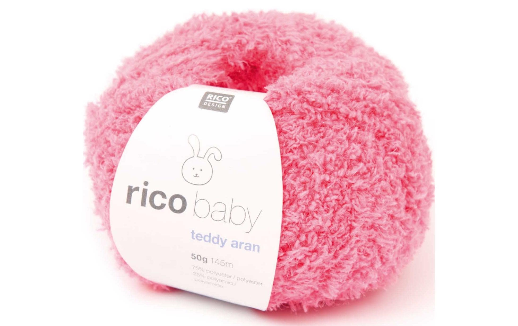 Rico Design Wolle Baby Teddy Aran 50 g, Pink
