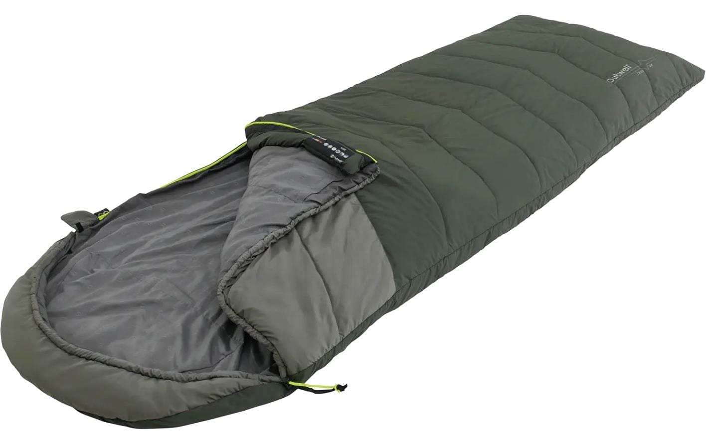 Outwell Schlafsack Caldera Lux Grün, 80 x 220 cm Outwell Schlafsack Caldera Lux Grün, 80 x 220 cm