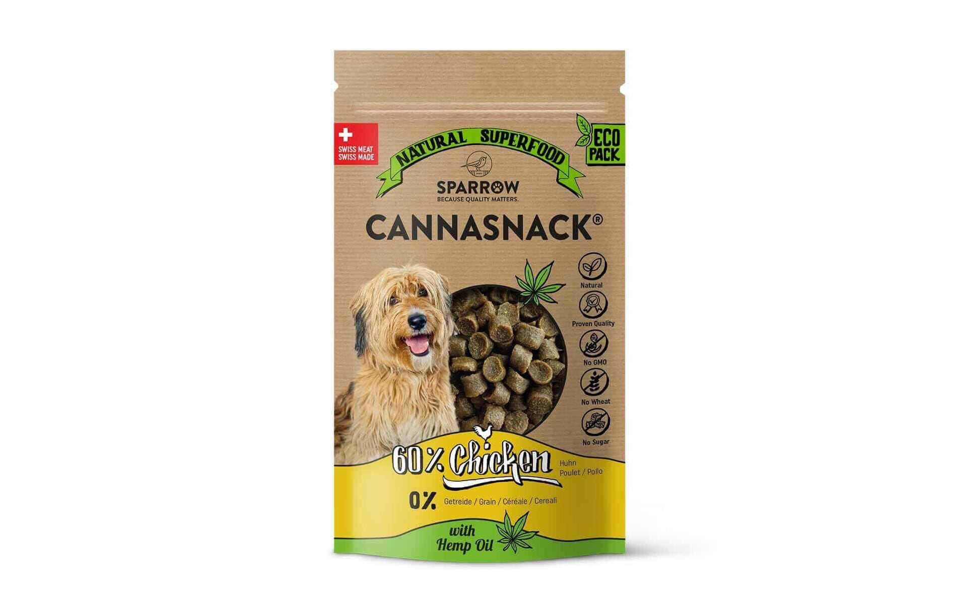 Sparrow Snack CannaSnack mit CBD Huhn, 150 g Sparrow Snack CannaSnack mit CBD Huhn, 150 g