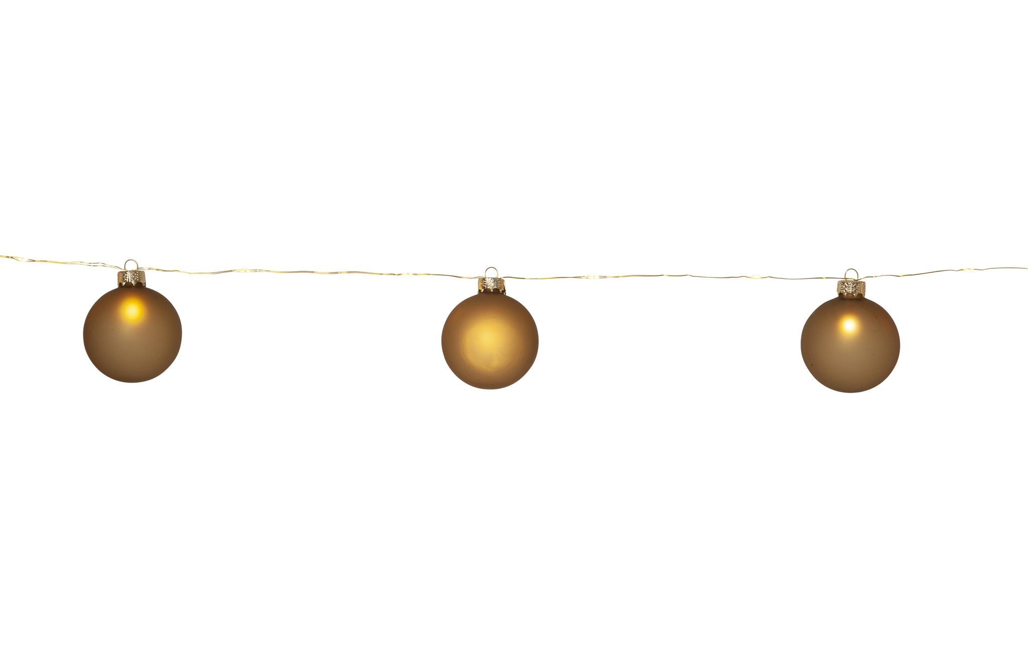 Star Trading LED-Lichterkette Bliss, 1.6 m, 8 Kugeln, Gold